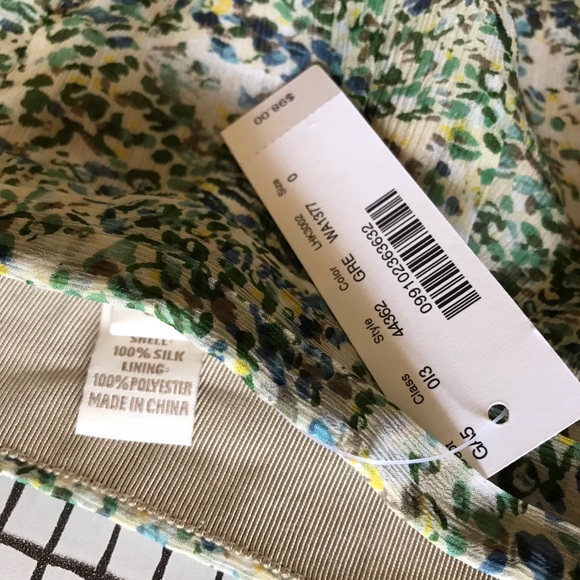 Jcrew NWT 100 silk Soiree skirt beautiful nwt sz 0 - Picture 4 of 7